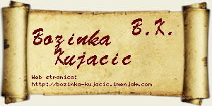 Božinka Kujačić vizit kartica